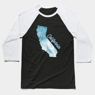 California State Map Baseball T-Shirt